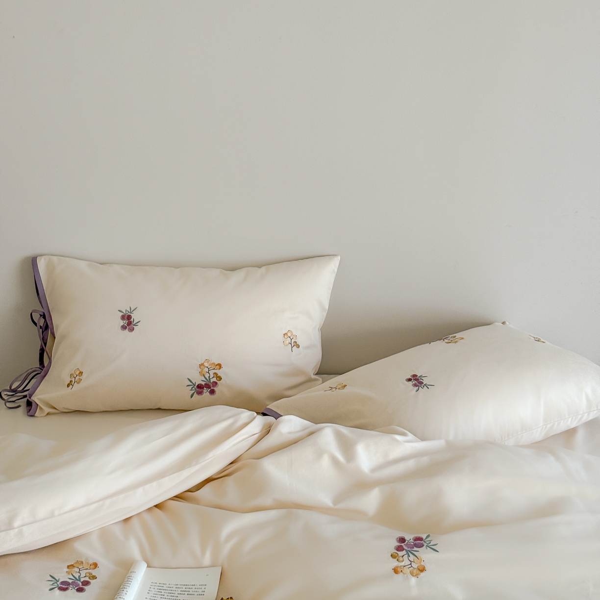 91家纺网 家纺一手货源 找家纺 （总）佳汐蓝家纺 2025秋冬新款撞色刺绣长绒棉全棉纯棉四件套