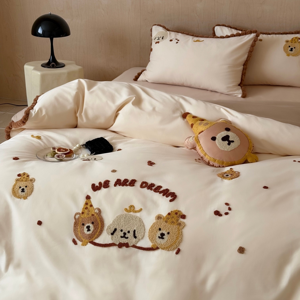 91家纺网 家纺一手货源 找家纺 （总）佳汐蓝家纺 2025秋冬新款毛巾绣长绒棉全棉纯棉四件套栗子团团