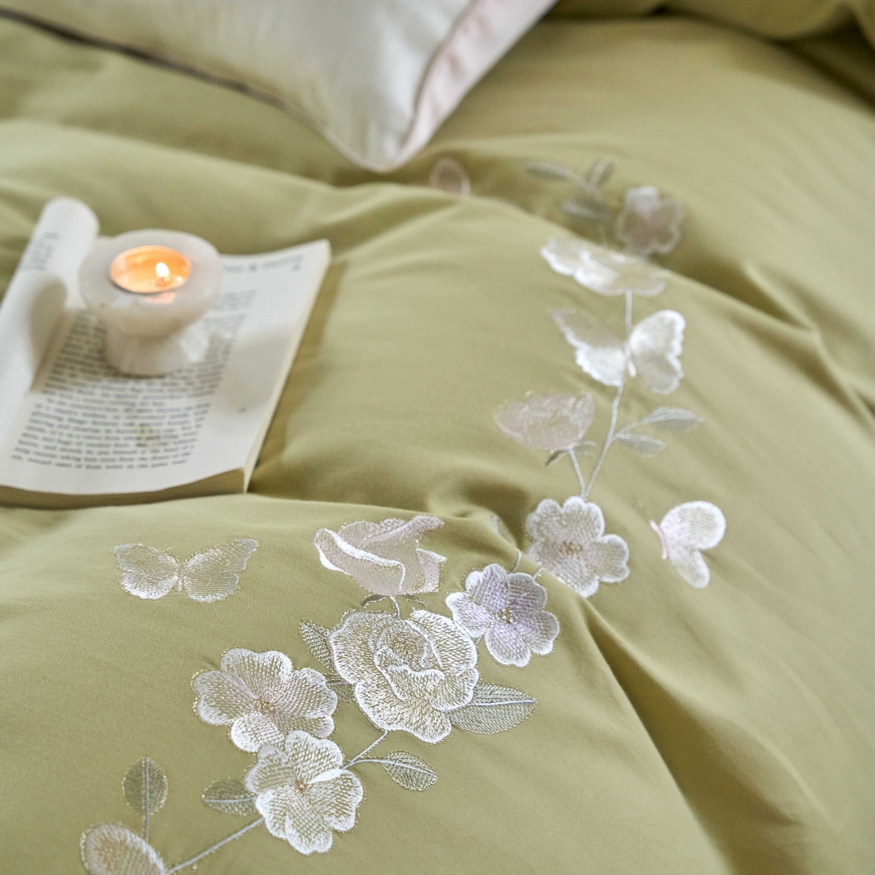 91家纺网 家纺一手货源 找家纺 （总）佳汐蓝家纺 2025秋冬新款刺绣长绒棉全棉纯棉磨毛四件套花序