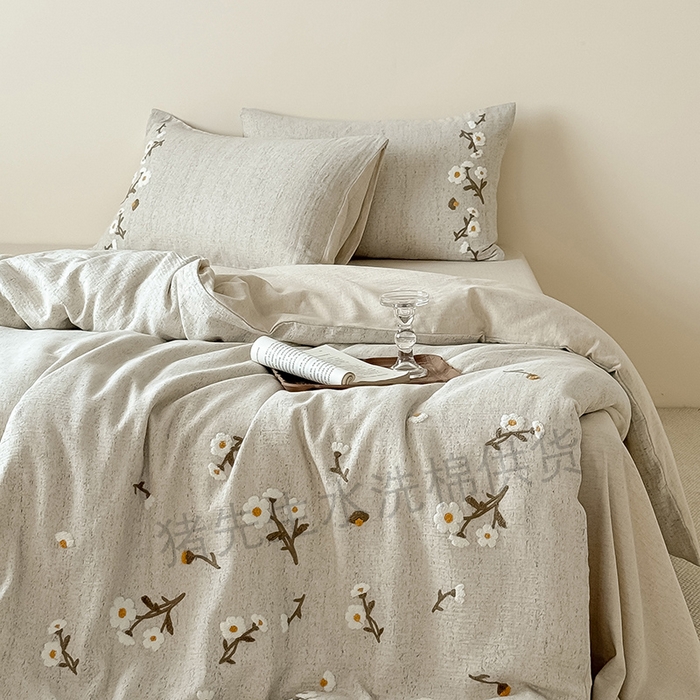 91家纺网 家纺一手货源 找家纺 （总）Mr.pig猪先生水洗棉 2025新款全棉人字纹单床笠