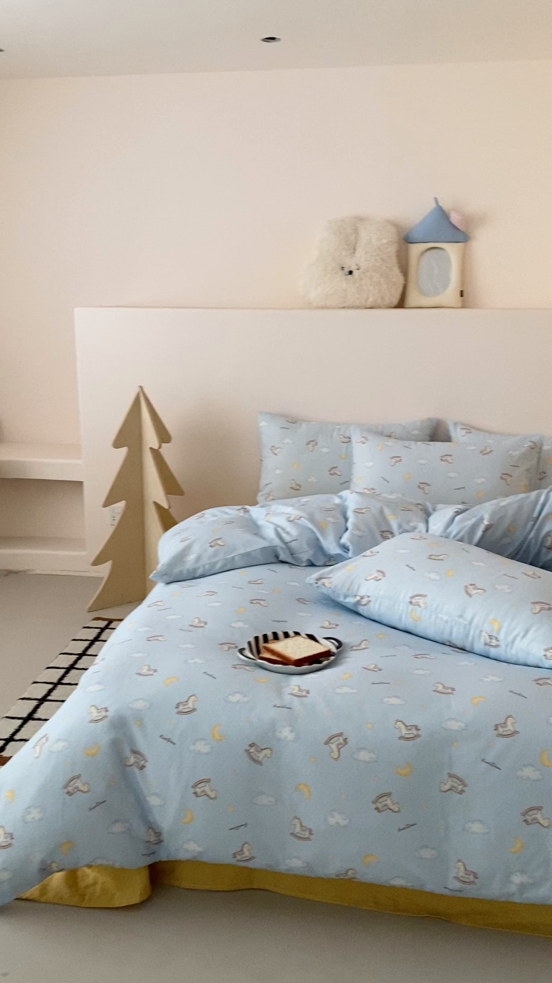 91家纺网 家纺一手货源 找家纺 8小时家纺 2025新款40s天然肌理双层纱四件套 摇篮曲