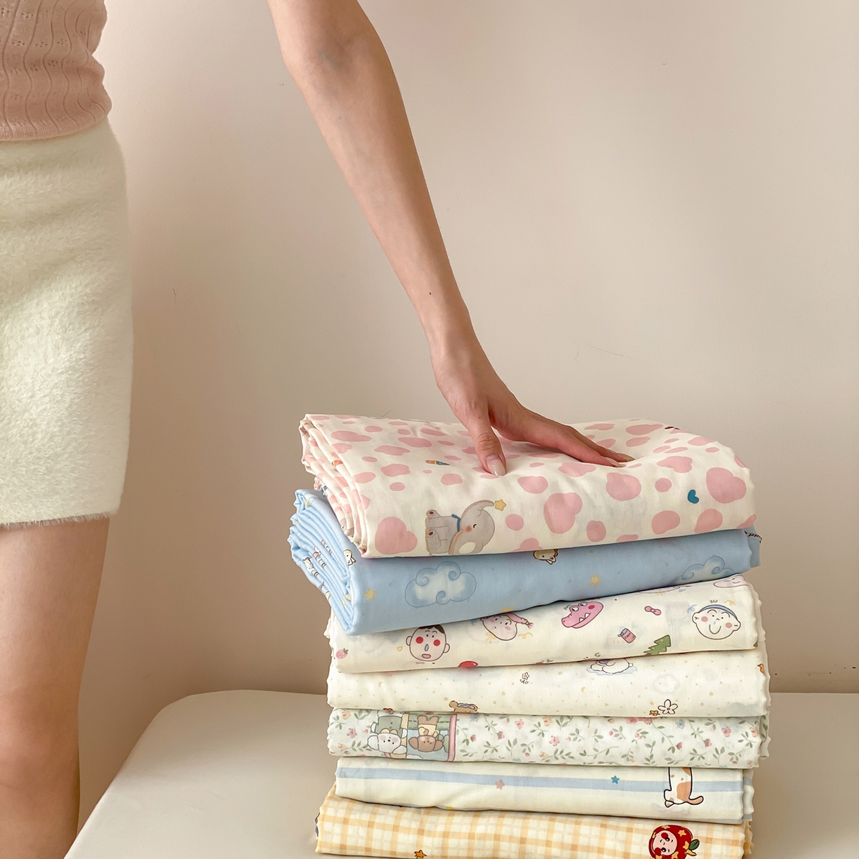 91家纺网 家纺一手货源 找家纺 （总）8小时家纺 2025新款40s天然肌理双层纱单品被套