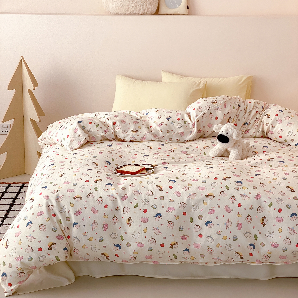 91家纺网 家纺一手货源 找家纺 （总）8小时家纺 2025新款40s天然肌理双层纱单品被套