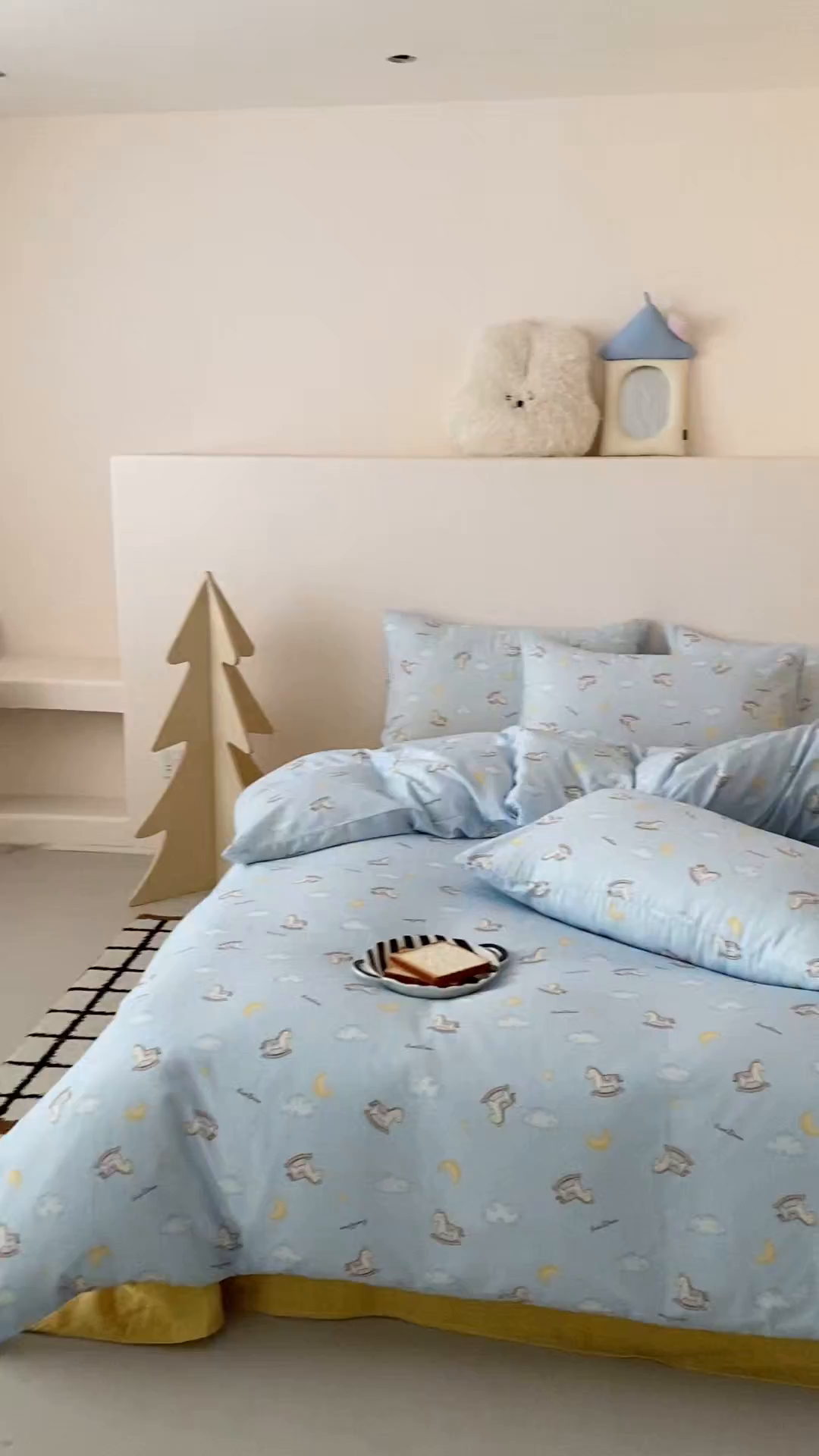 91家纺网 家纺一手货源 找家纺 8小时家纺 2025新款40s天然肌理双层纱单品被套 摇篮曲