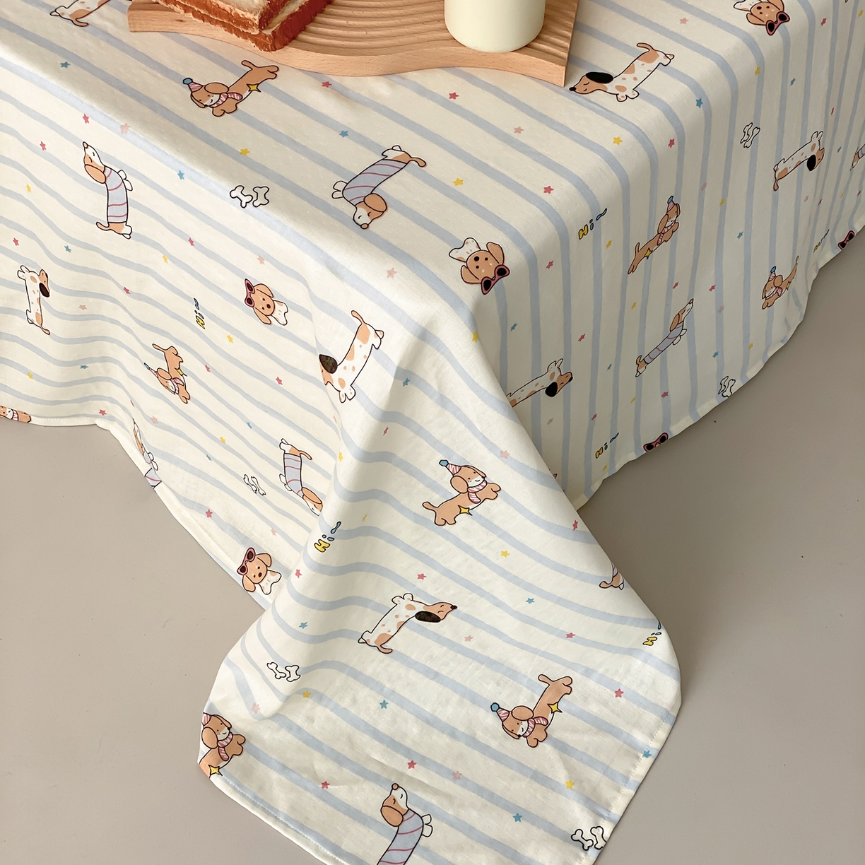 91家纺网 家纺一手货源 找家纺 8小时家纺 2025新款40s天然肌理双层纱单品床单 腊肠狗