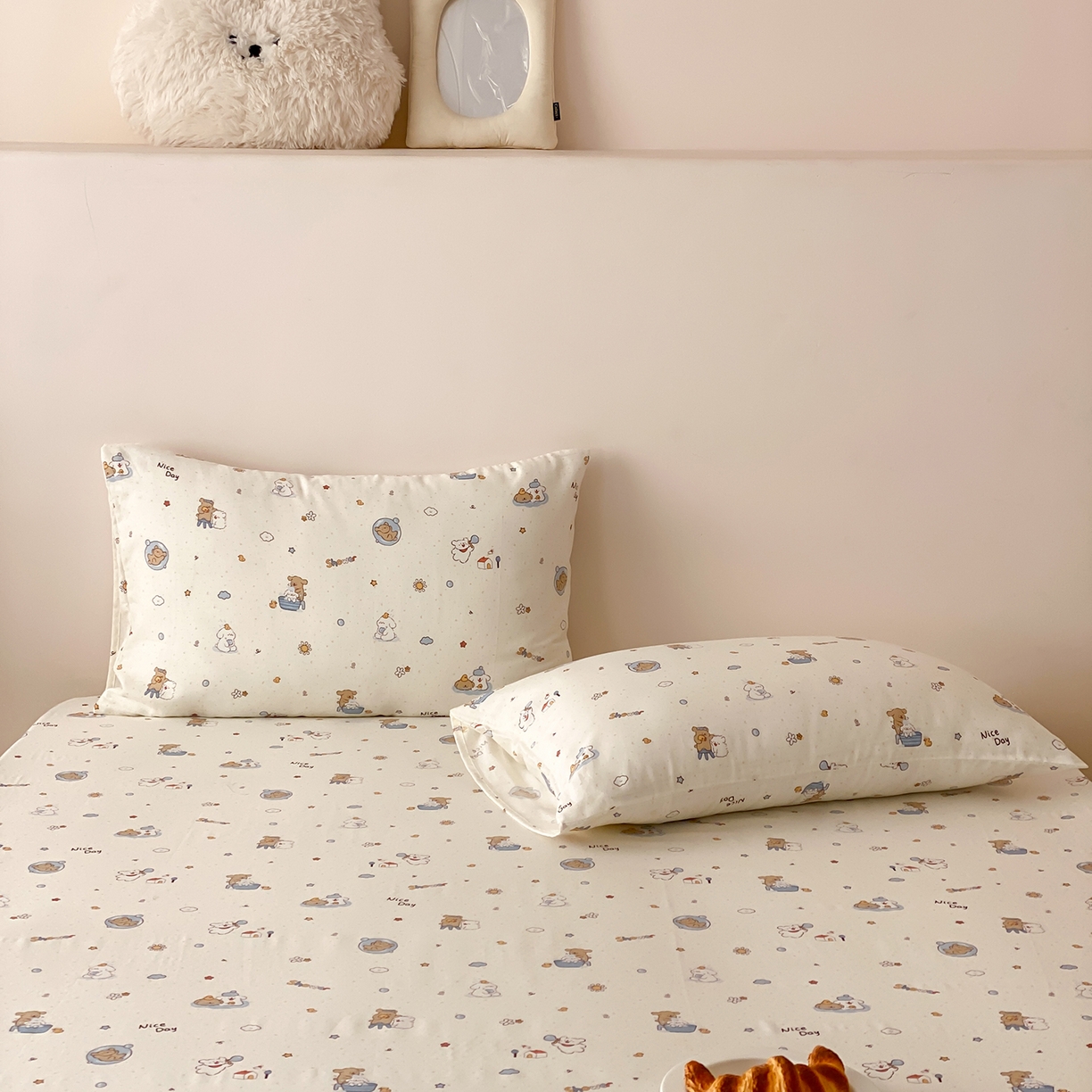 91家纺网 家纺一手货源 找家纺 8小时家纺 2025新款40s天然肌理双层纱单品床单 泡泡布丁