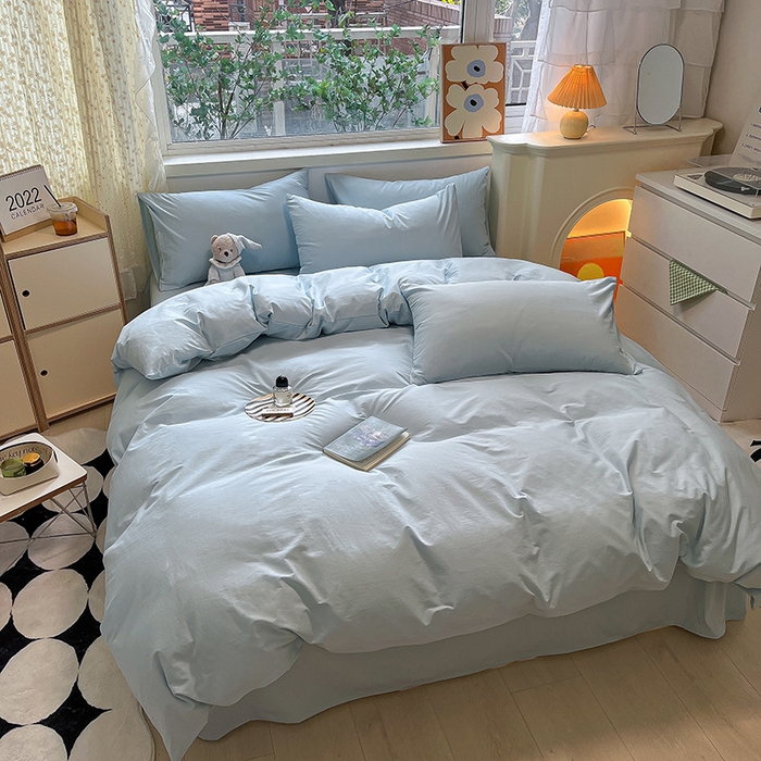 91家纺网 家纺一手货源 找家纺 （总）咏绒家纺工厂店 2025新款A版色织32支B版40支纯棉A类水洗棉四件套单被套