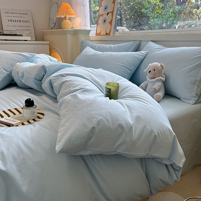 91家纺网 家纺一手货源 找家纺 （总）咏绒家纺工厂店 2025新款A版色织32支B版40支纯棉A类水洗棉四件套单被套