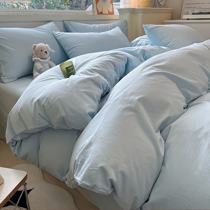 91家纺网 家纺一手货源 找家纺 （总）咏绒家纺工厂店 2025新款A版色织32支B版40支纯棉A类水洗棉四件套单被套