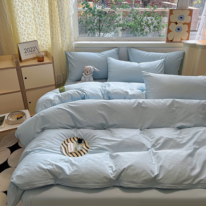 91家纺网 家纺一手货源 找家纺 （总）咏绒家纺工厂店 2025新款A版色织32支B版40支纯棉A类水洗棉四件套单被套