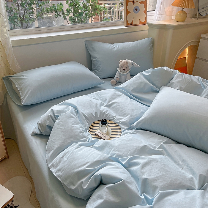 91家纺网 家纺一手货源 找家纺 （总）咏绒家纺工厂店 2025新款A版色织32支B版40支纯棉A类水洗棉四件套单被套