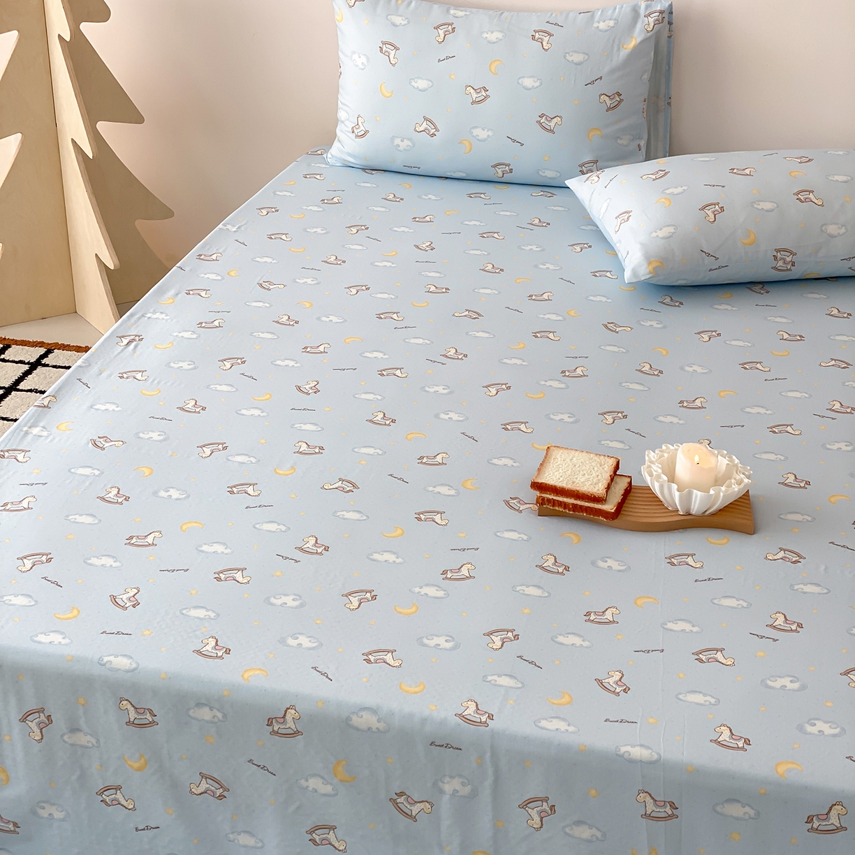 91家纺网 家纺一手货源 找家纺 8小时家纺 2025新款40s天然肌理双层纱单品床单 摇篮曲