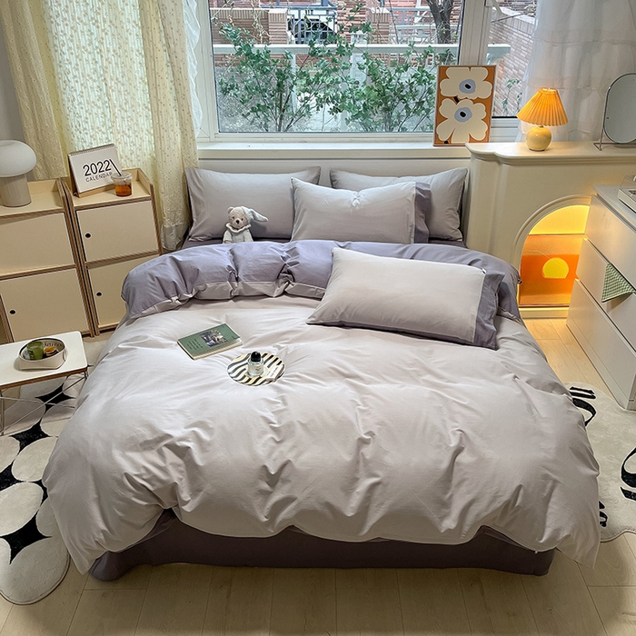 91家纺网 家纺一手货源 找家纺 （总）咏绒家纺工厂店 2025新款A版色织32支B版40支纯棉A类水洗棉四件套单被套