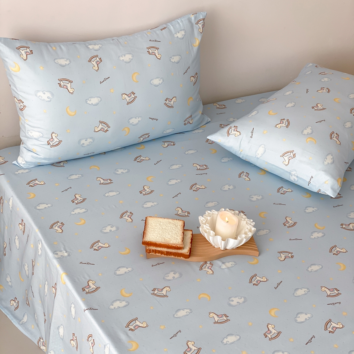 91家纺网 家纺一手货源 找家纺 8小时家纺 2025新款40s天然肌理双层纱单品床单 摇篮曲