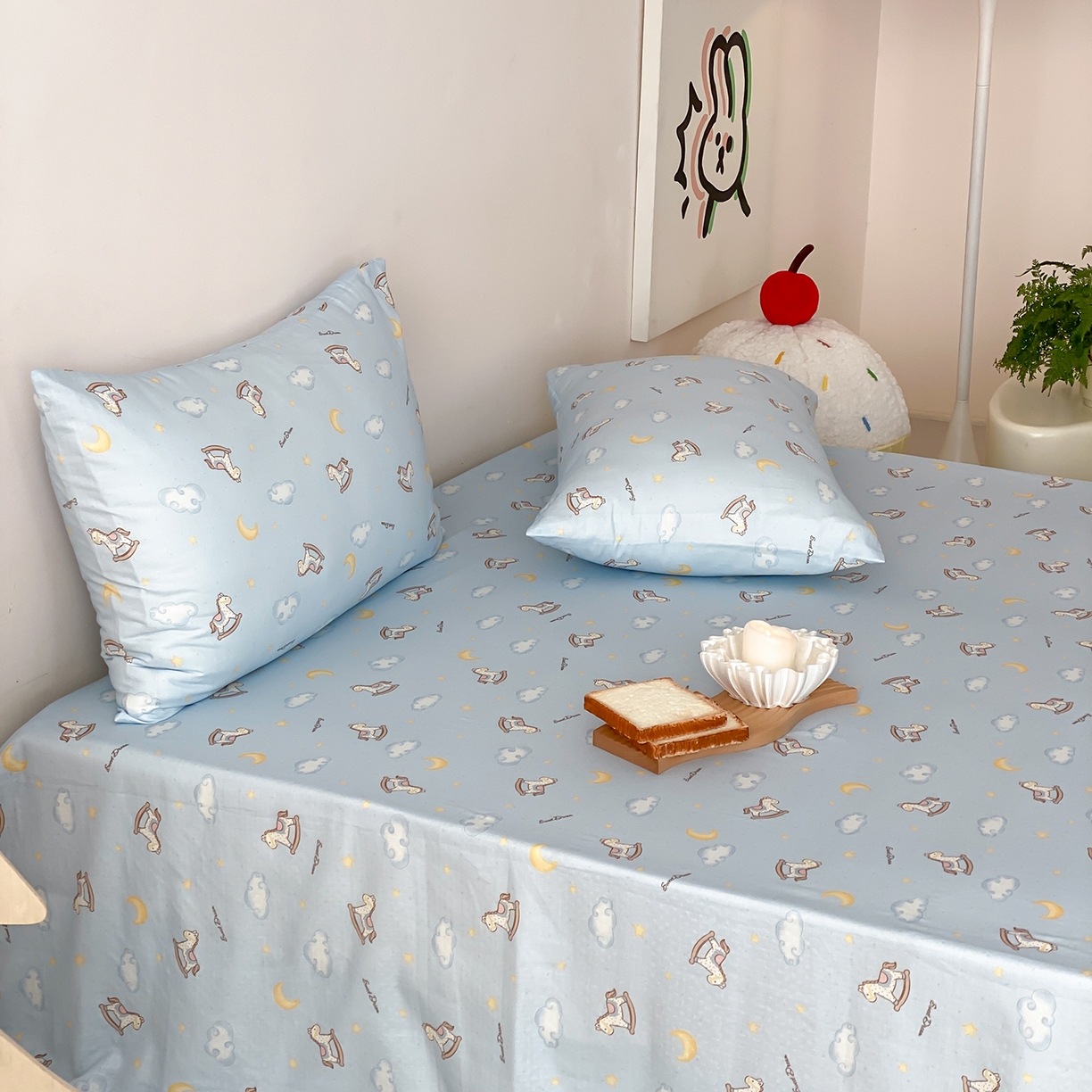 91家纺网 家纺一手货源 找家纺 8小时家纺 2025新款40s天然肌理双层纱单品床单 摇篮曲