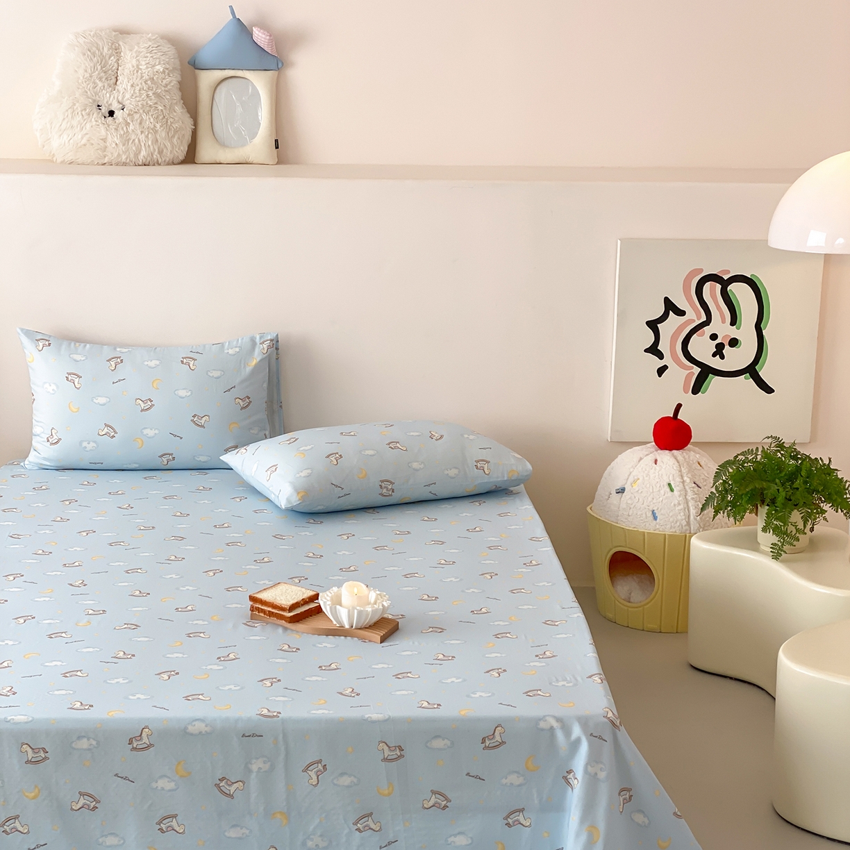 91家纺网 家纺一手货源 找家纺 8小时家纺 2025新款40s天然肌理双层纱单品床单 摇篮曲