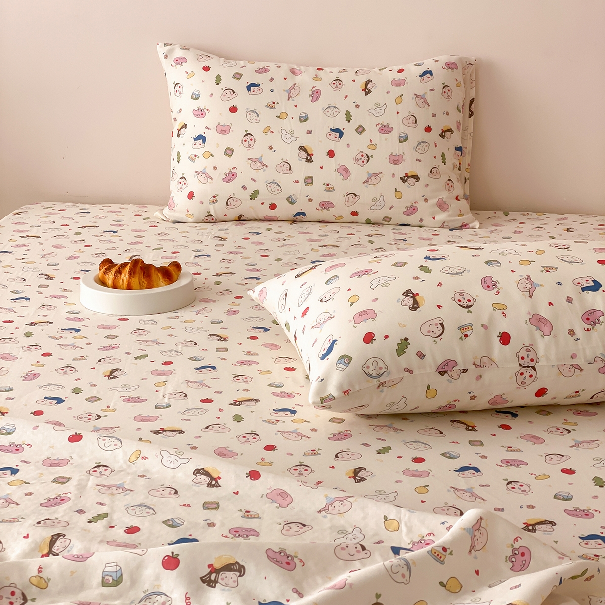 91家纺网 家纺一手货源 找家纺 8小时家纺 2025新款40s天然肌理双层纱单品床单 小新