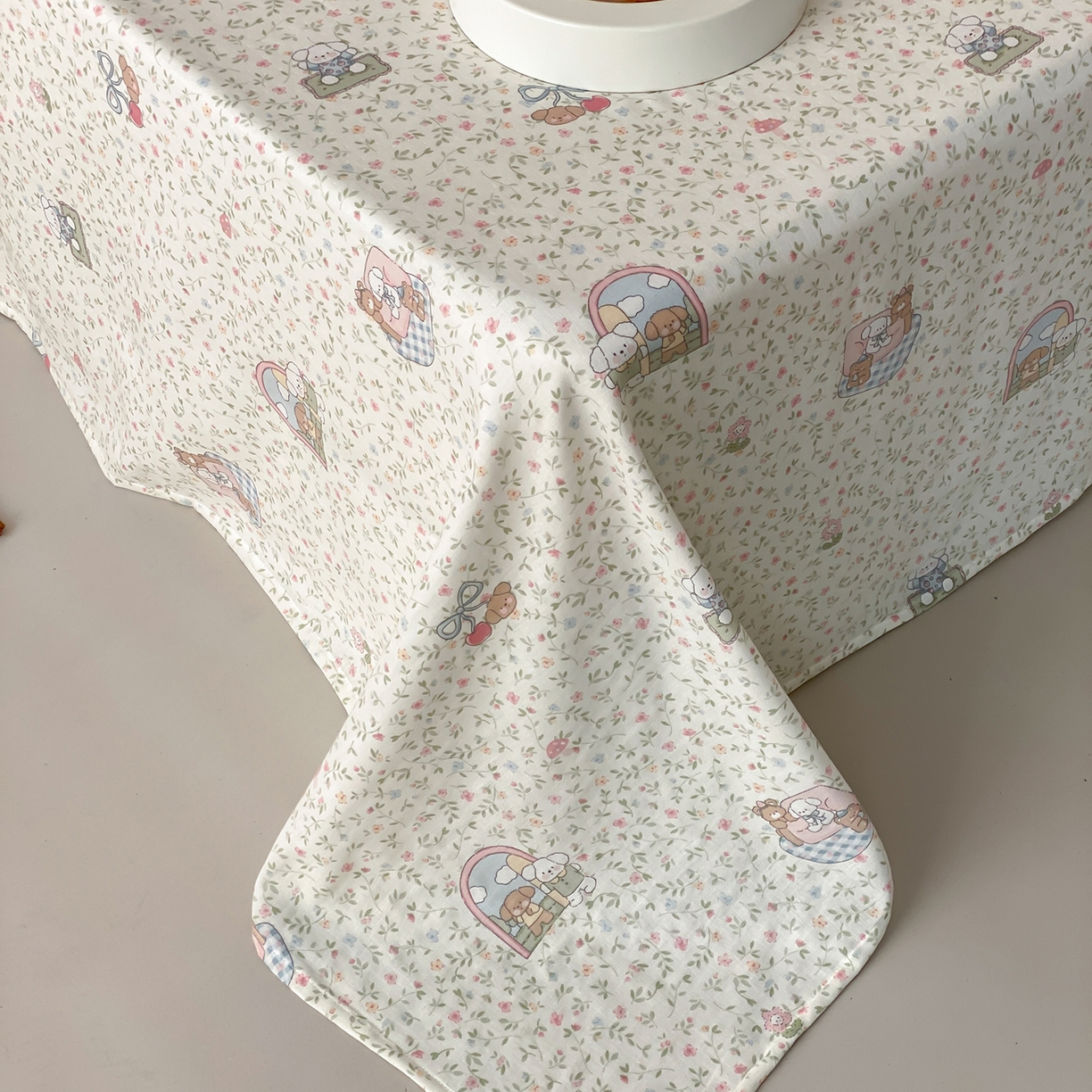 91家纺网 家纺一手货源 找家纺 8小时家纺 2025新款40s天然肌理双层纱单品床单 快乐小狗床单