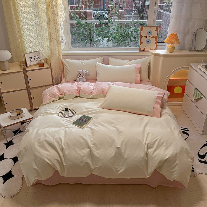 91家纺网 家纺一手货源 找家纺 （总）咏绒家纺工厂店 2025新款A版色织32支B版40支纯棉A类水洗棉四件套单被套