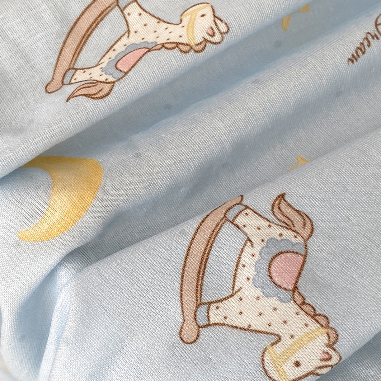 91家纺网 家纺一手货源 找家纺 8小时家纺 2025新款40s天然肌理双层纱单品床单 摇篮曲