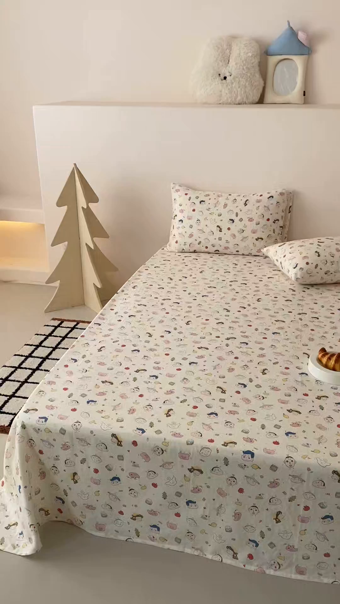 91家纺网 家纺一手货源 找家纺 8小时家纺 2025新款40s天然肌理双层纱单品床单 小新