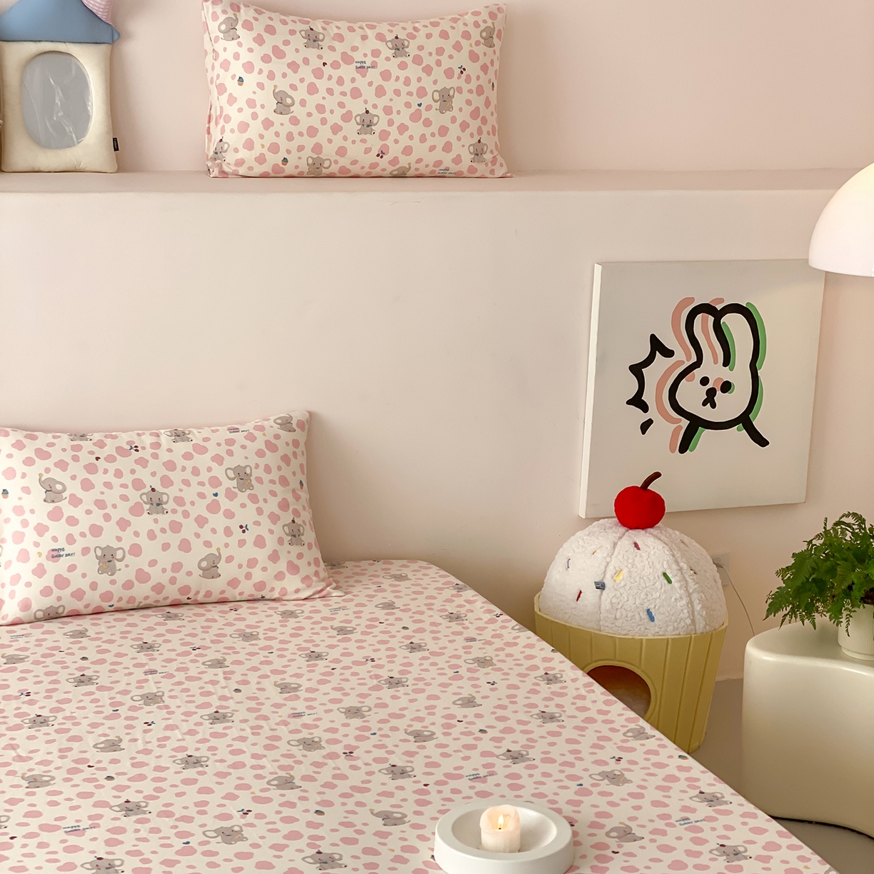 91家纺网 家纺一手货源 找家纺 8小时家纺 2025新款40s天然肌理双层纱单品床笠 斑点象