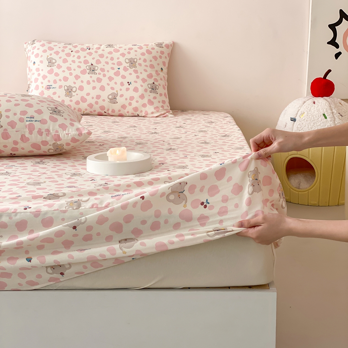 91家纺网 家纺一手货源 找家纺 （总）8小时家纺 2025新款40s天然肌理双层纱单品床笠