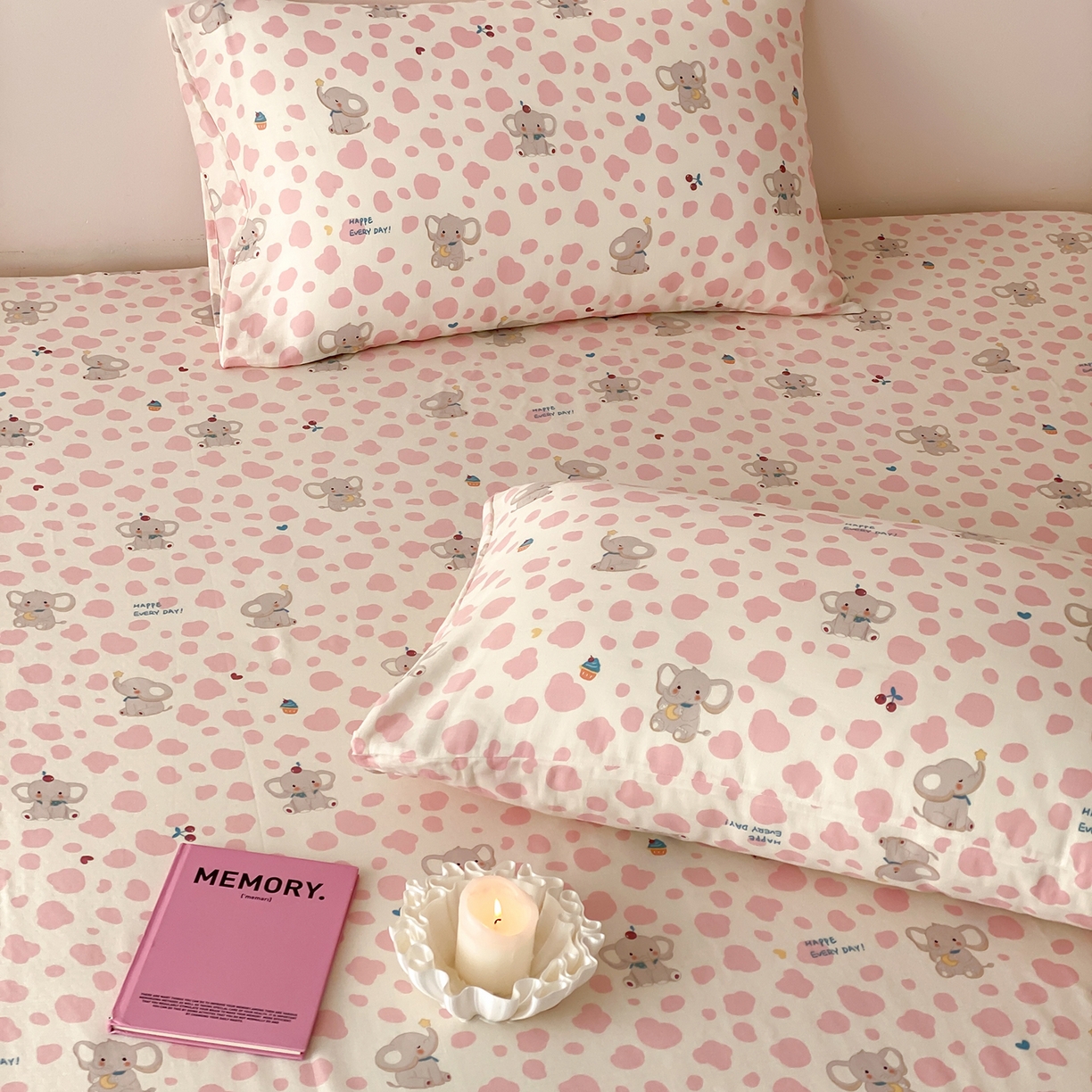 91家纺网 家纺一手货源 找家纺 8小时家纺 2025新款40s天然肌理双层纱单品枕套 斑点象