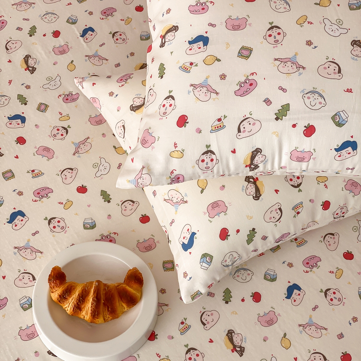 91家纺网 家纺一手货源 找家纺 8小时家纺 2025新款40s天然肌理双层纱单品枕套 小新