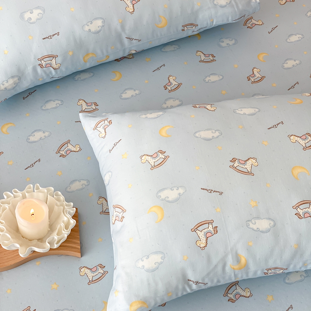 91家纺网 家纺一手货源 找家纺 8小时家纺 2025新款40s天然肌理双层纱单品枕套 摇篮曲