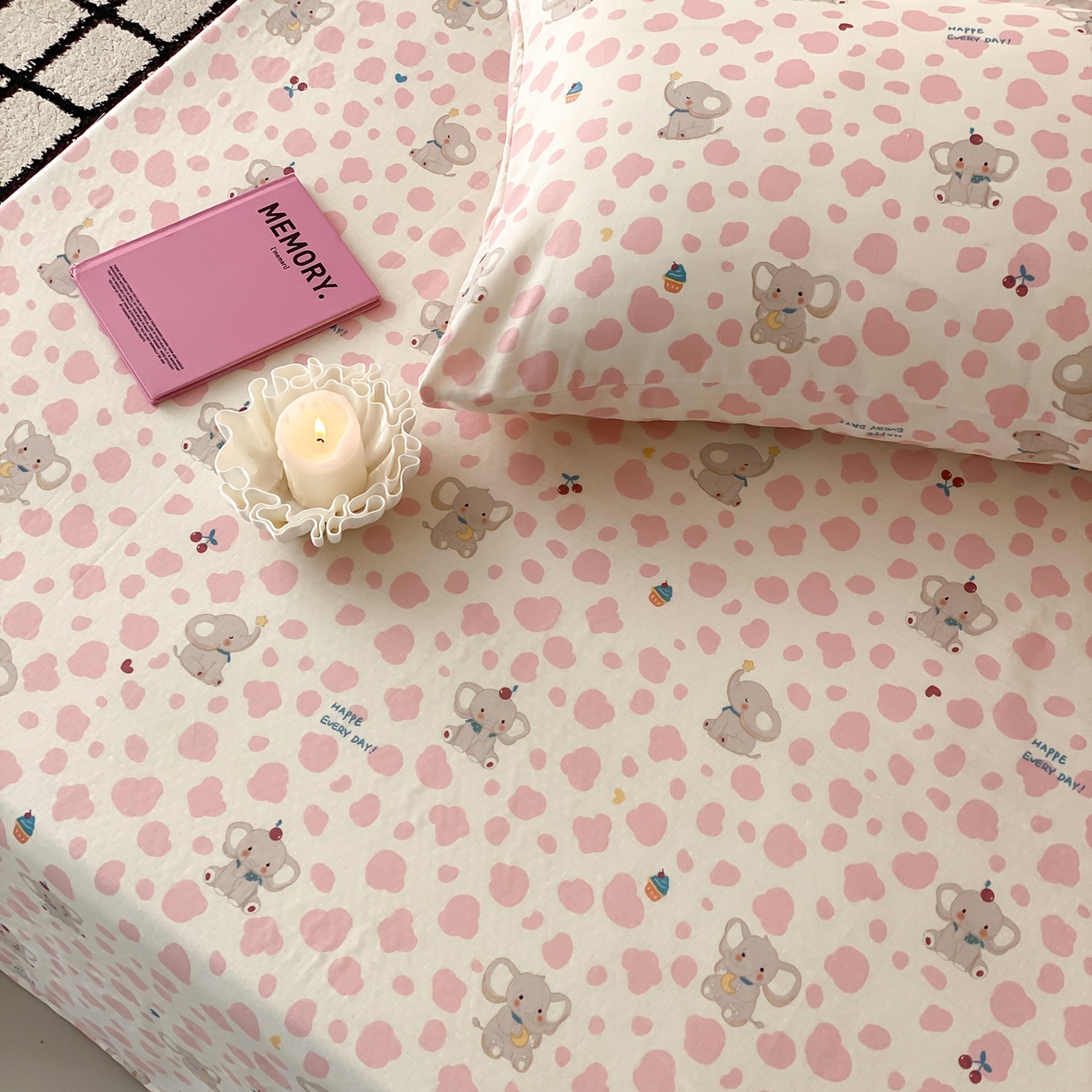 91家纺网 家纺一手货源 找家纺 8小时家纺 2025新款40s天然肌理双层纱单品枕套 斑点象