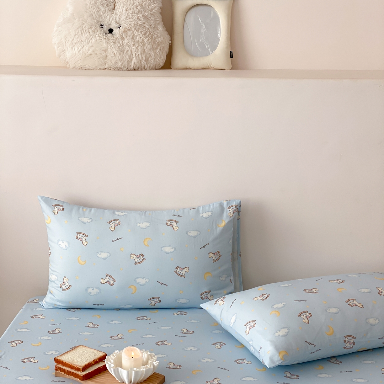 91家纺网 家纺一手货源 找家纺 8小时家纺 2025新款40s天然肌理双层纱单品枕套 摇篮曲