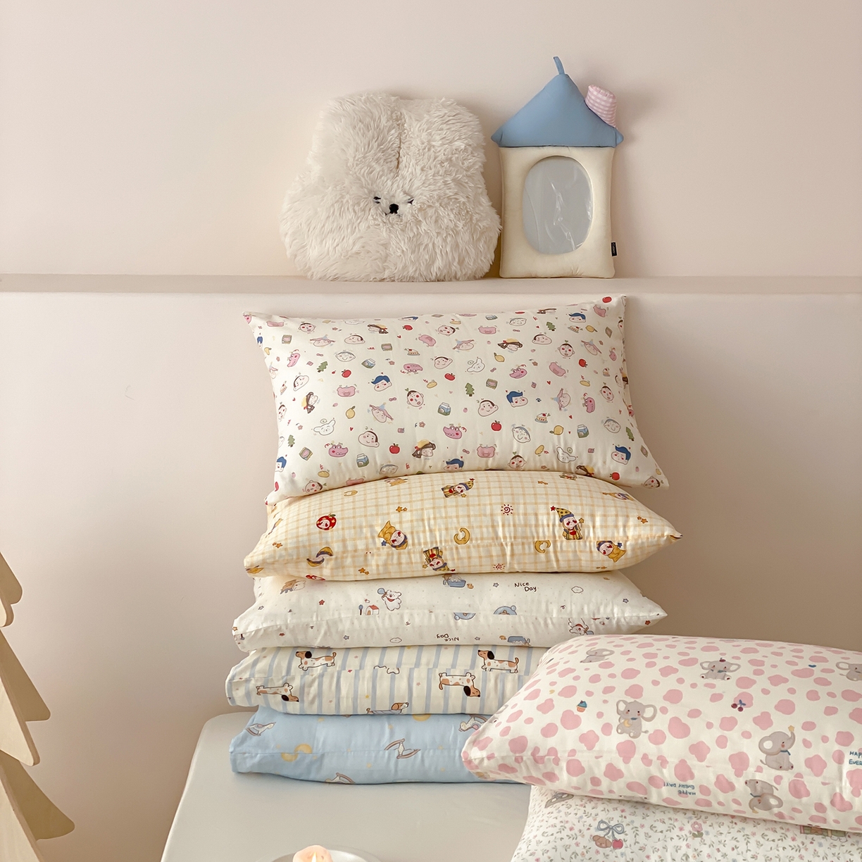 91家纺网 家纺一手货源 找家纺 （总）8小时家纺 2025新款40s天然肌理双层纱单品枕套