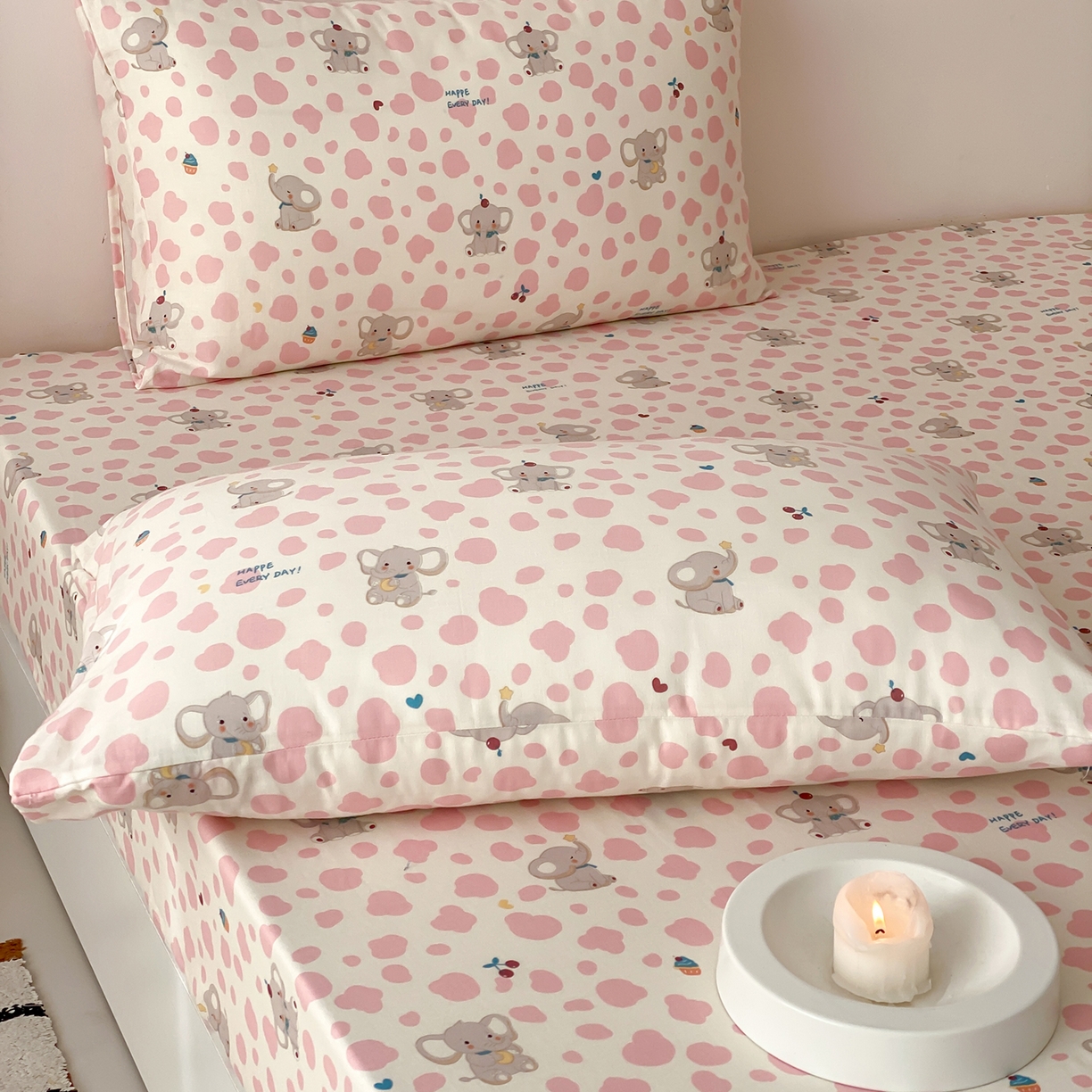 91家纺网 家纺一手货源 找家纺 8小时家纺 2025新款40s天然肌理双层纱单品枕套 斑点象