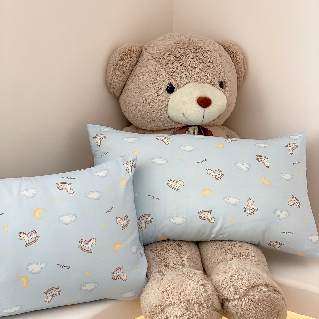 8小时家纺 2025新款40s天然肌理双层纱单品枕套 摇篮曲