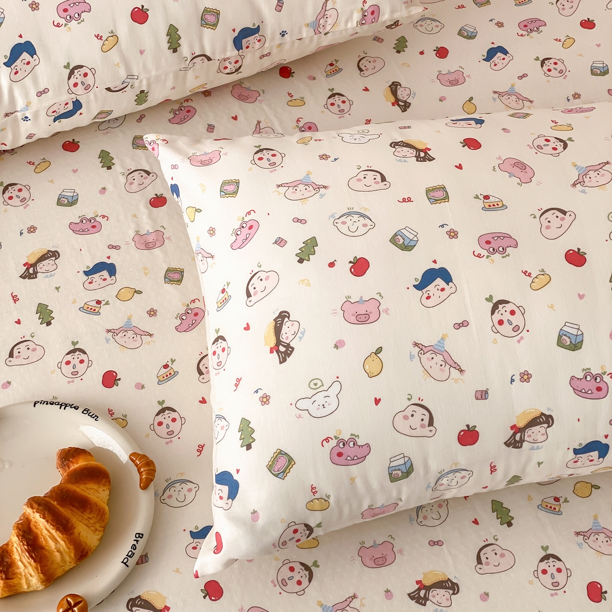 91家纺网 家纺一手货源 找家纺 8小时家纺 2025新款40s天然肌理双层纱单品枕套 小新