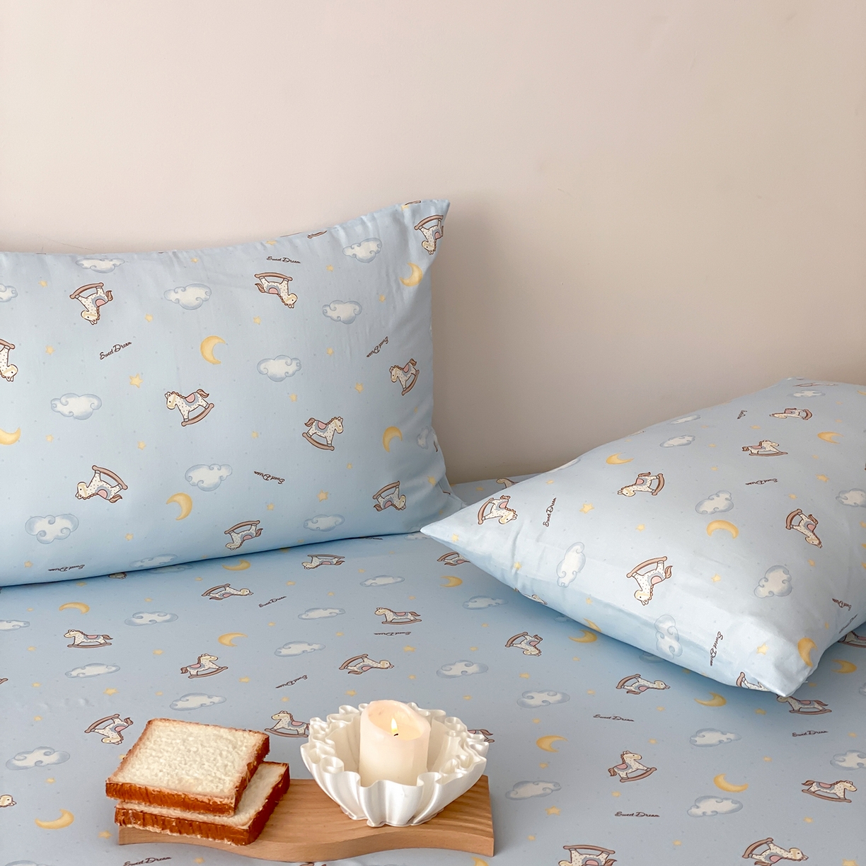 91家纺网 家纺一手货源 找家纺 8小时家纺 2025新款40s天然肌理双层纱单品枕套 摇篮曲