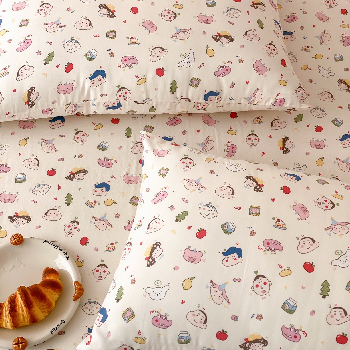 91家纺网 家纺一手货源 找家纺 8小时家纺 2025新款40s天然肌理双层纱单品枕套 小新