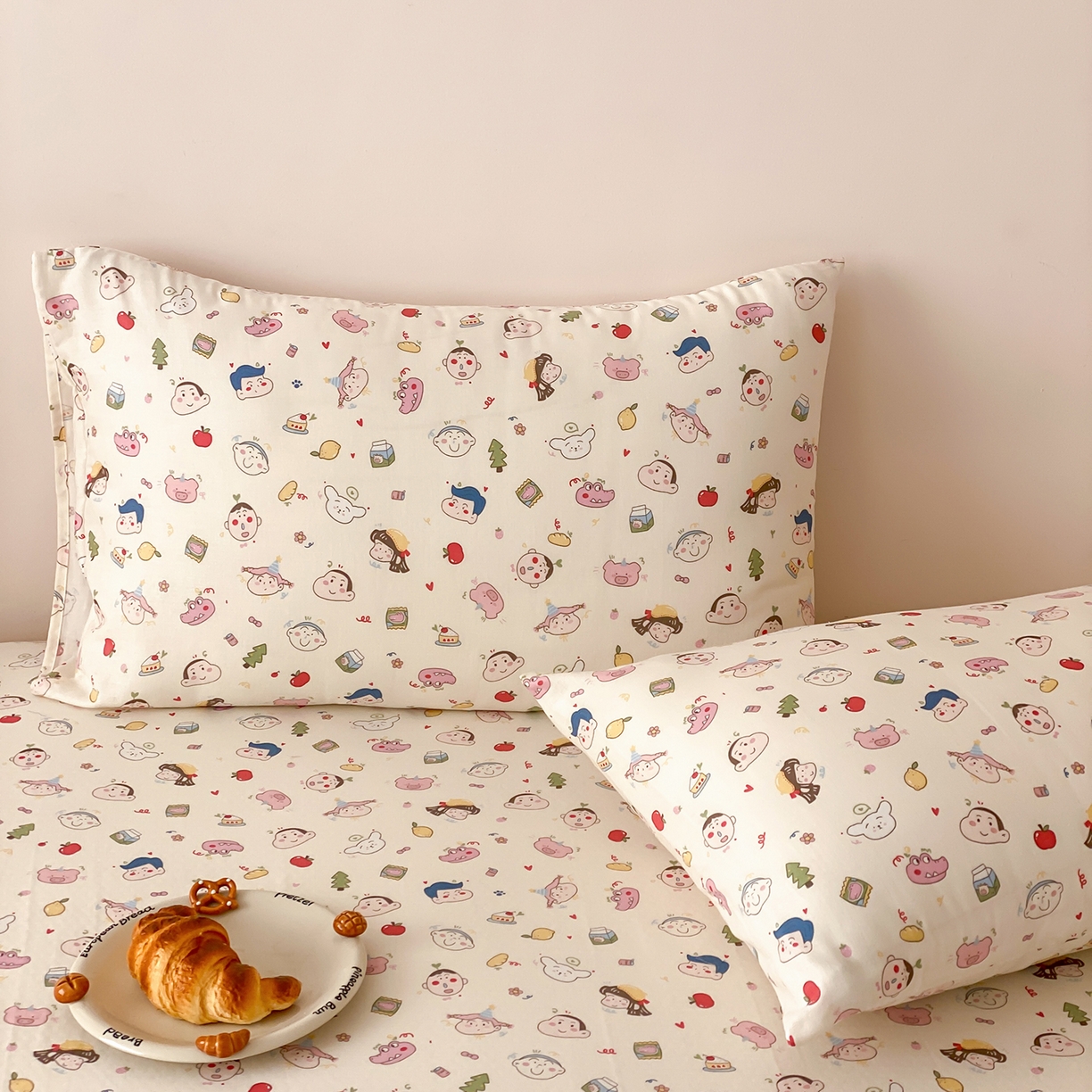 91家纺网 家纺一手货源 找家纺 8小时家纺 2025新款40s天然肌理双层纱单品枕套 小新