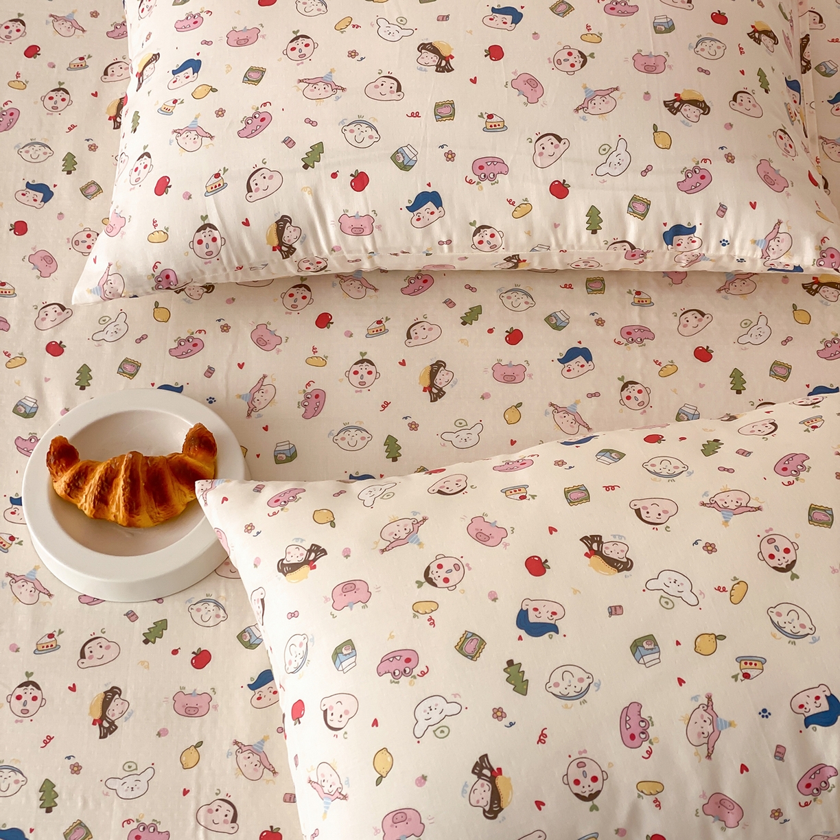 91家纺网 家纺一手货源 找家纺 8小时家纺 2025新款40s天然肌理双层纱单品枕套 小新