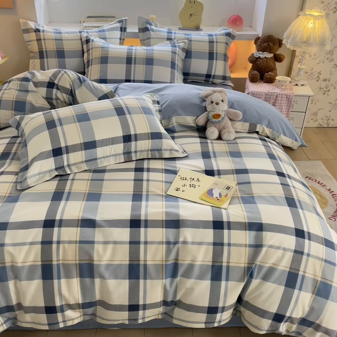 91家纺网 家纺一手货源 找家纺 帛美家纺 2025新款纯棉全棉印花四件套 香格里拉