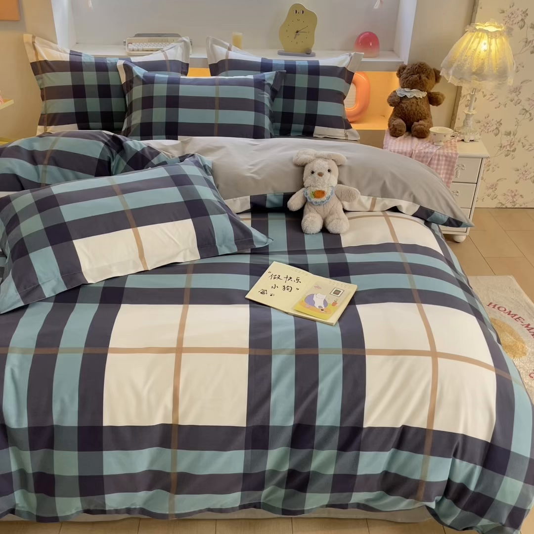 91家纺网 家纺一手货源 找家纺 帛美家纺 2025新款纯棉全棉印花四件套 优雅格调