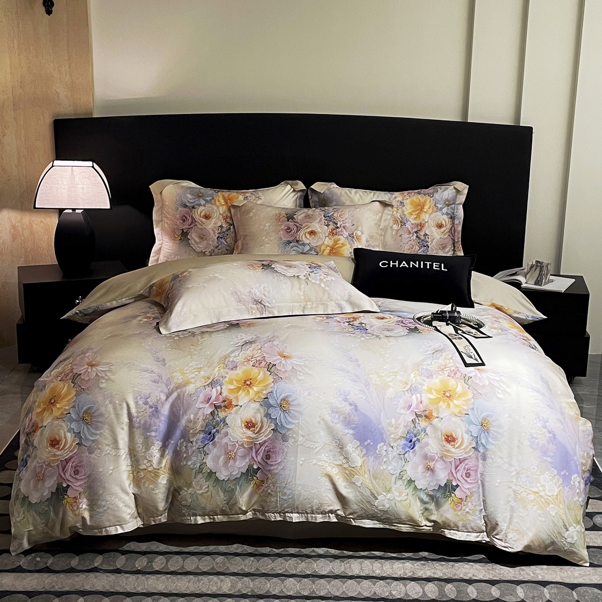 91家纺网 家纺一手货源 找家纺 （总）大渔生活 2025新款贡缎长绒棉高品数码印花四件套