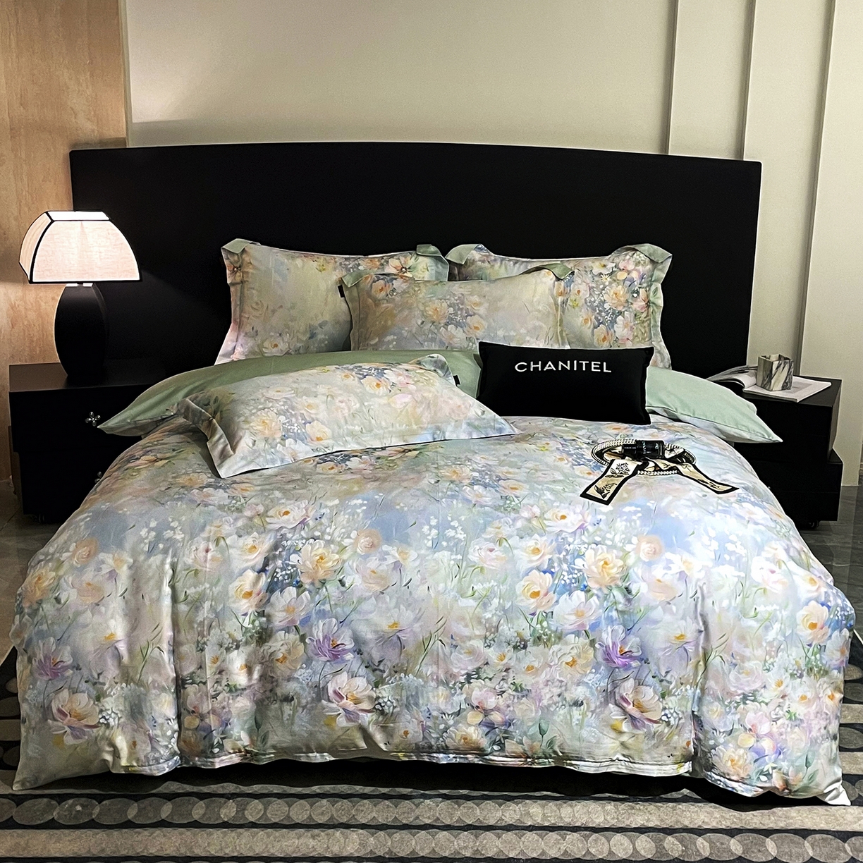 91家纺网 家纺一手货源 找家纺 （总）大渔生活 2025新款贡缎长绒棉高品数码印花四件套