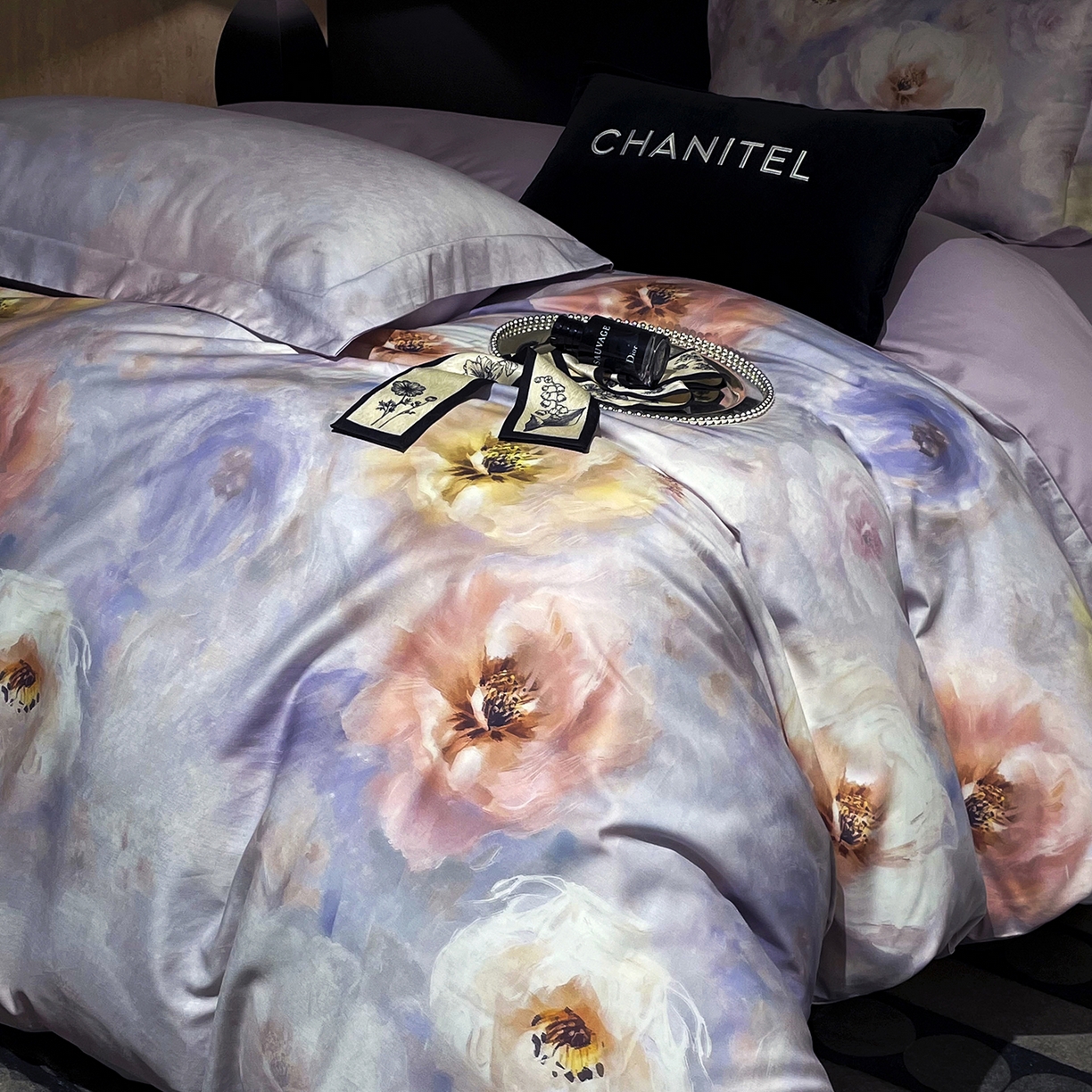 91家纺网 家纺一手货源 找家纺 （总）大渔生活 2025新款贡缎长绒棉高品数码印花四件套