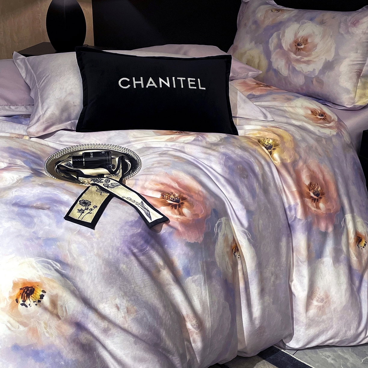 91家纺网 家纺一手货源 找家纺 （总）大渔生活 2025新款贡缎长绒棉高品数码印花四件套