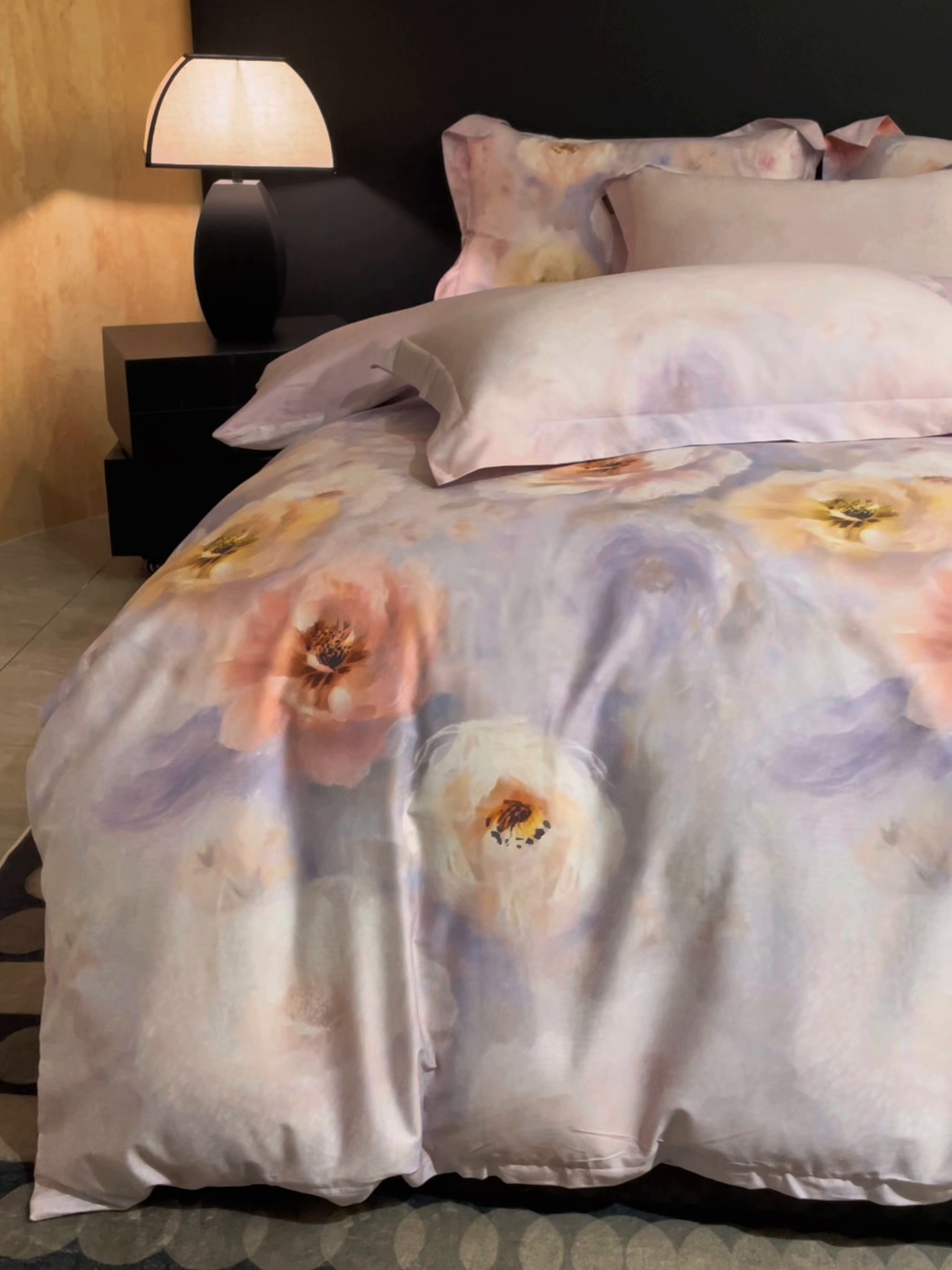 91家纺网 家纺一手货源 找家纺 （总）大渔生活 2025新款贡缎长绒棉高品数码印花四件套