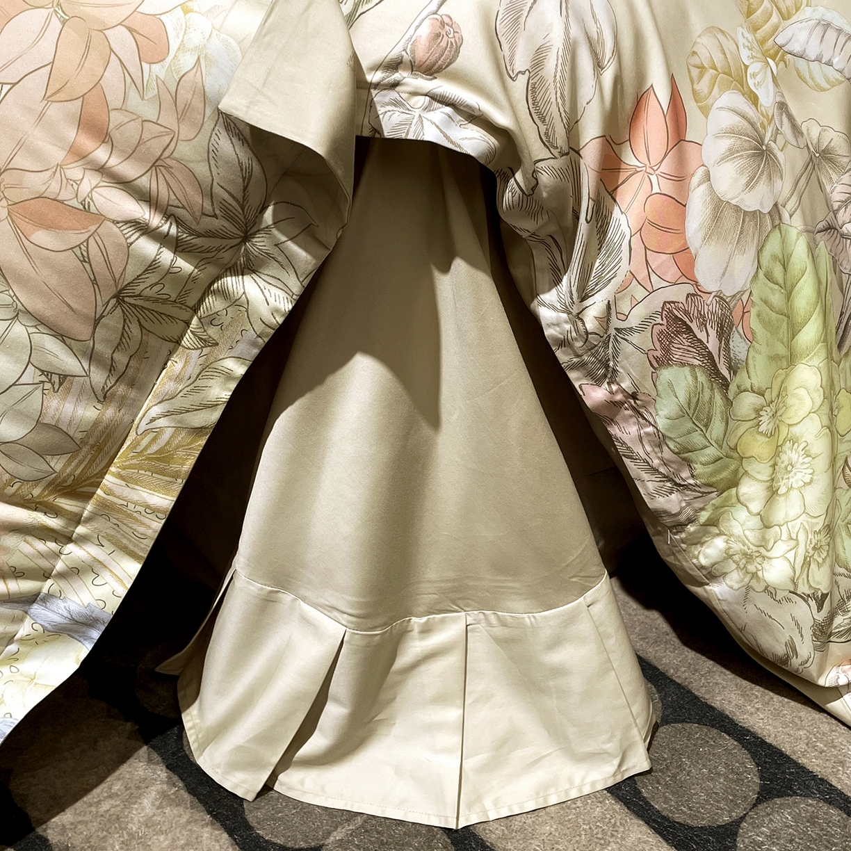 91家纺网 家纺一手货源 找家纺 大渔生活 2025新款贡缎长绒棉高品数码印花四件套 花屿织叶