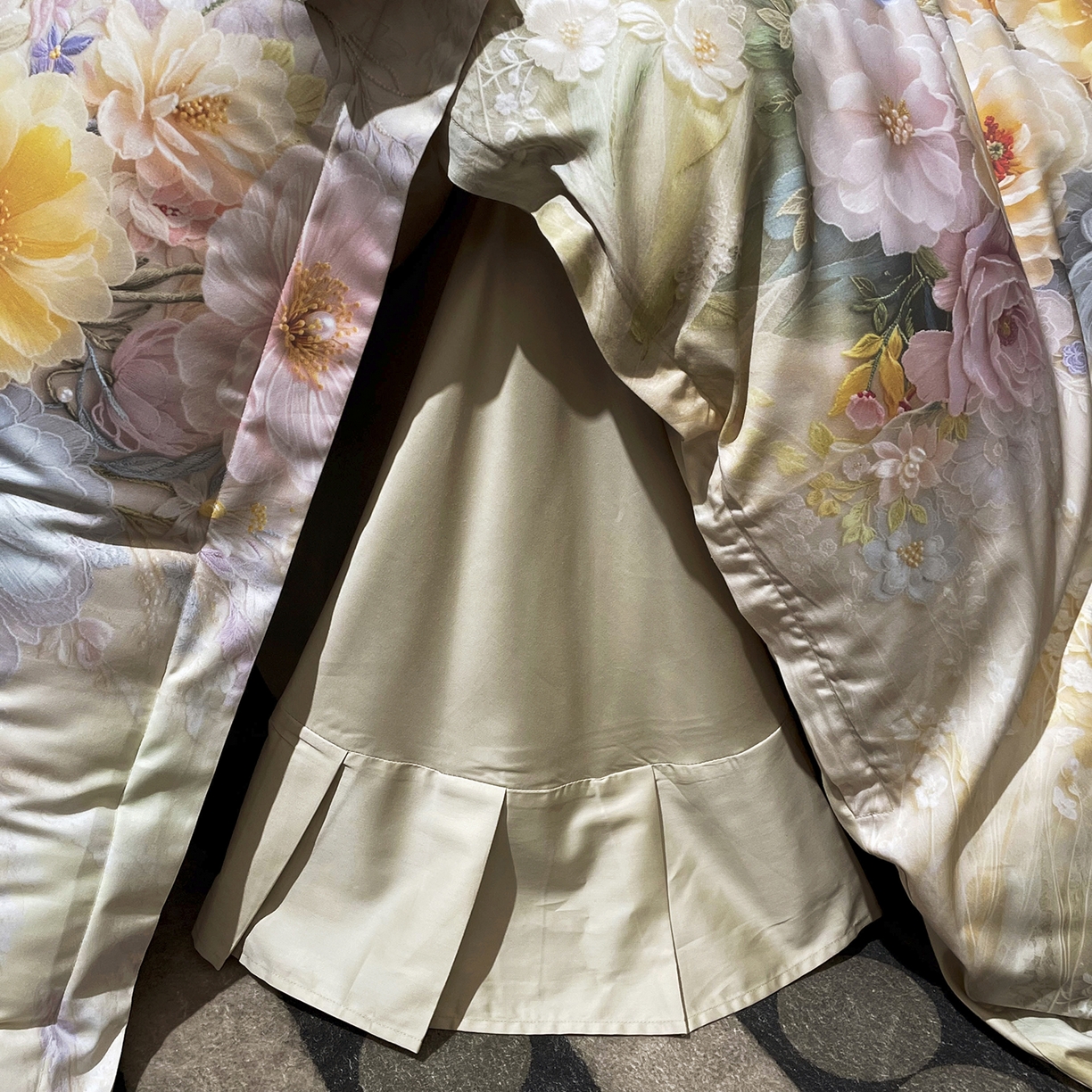 91家纺网 家纺一手货源 找家纺 大渔生活 2025新款贡缎长绒棉高品数码印花四件套 柔缎花眠