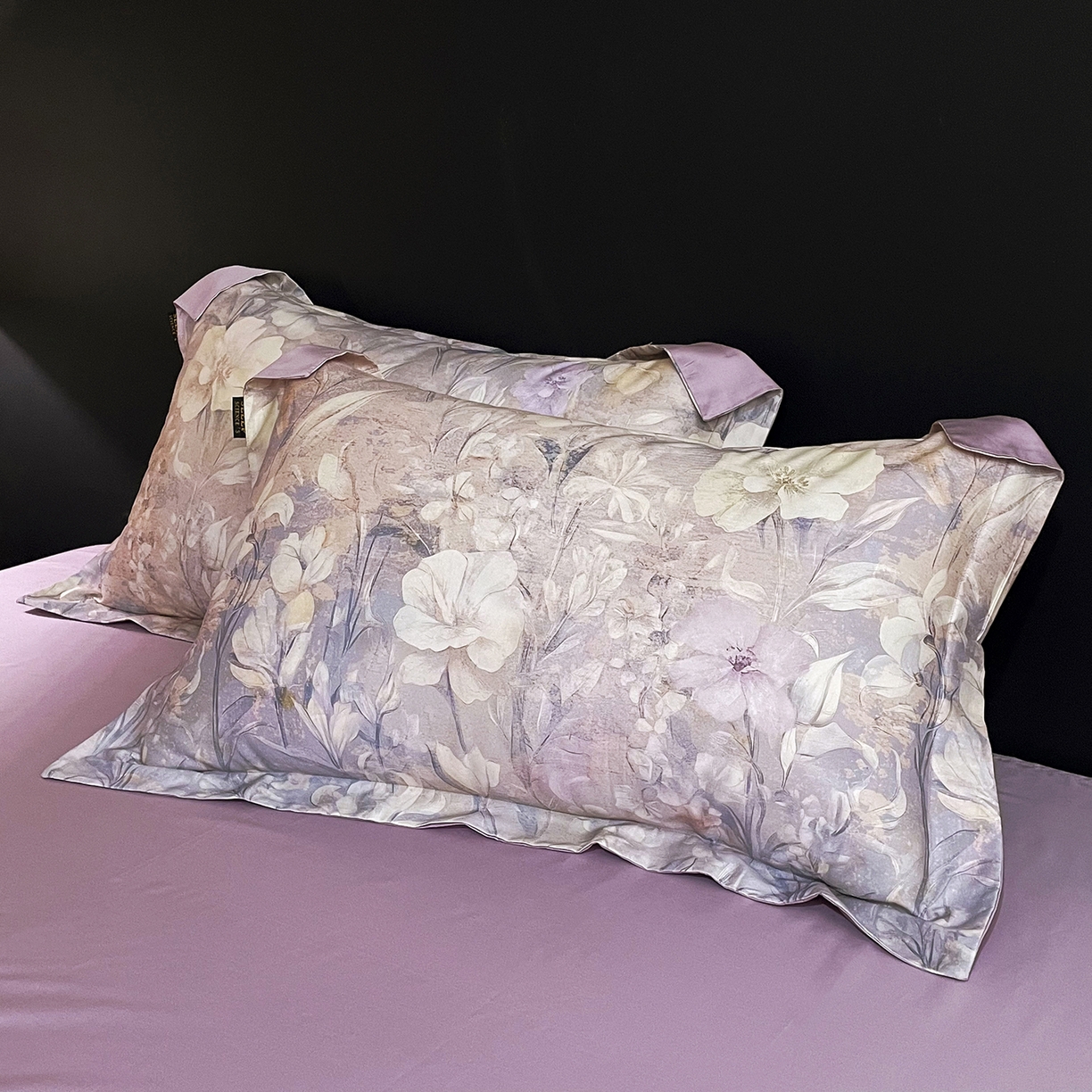 91家纺网 家纺一手货源 找家纺 大渔生活 2025新款贡缎长绒棉高品数码印花四件套 怡梦花韵